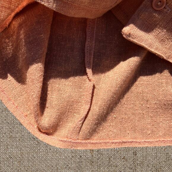 Vintage 1970s camel brown sleeveless vest buttons, light academia preppy - Picture 6 of 8